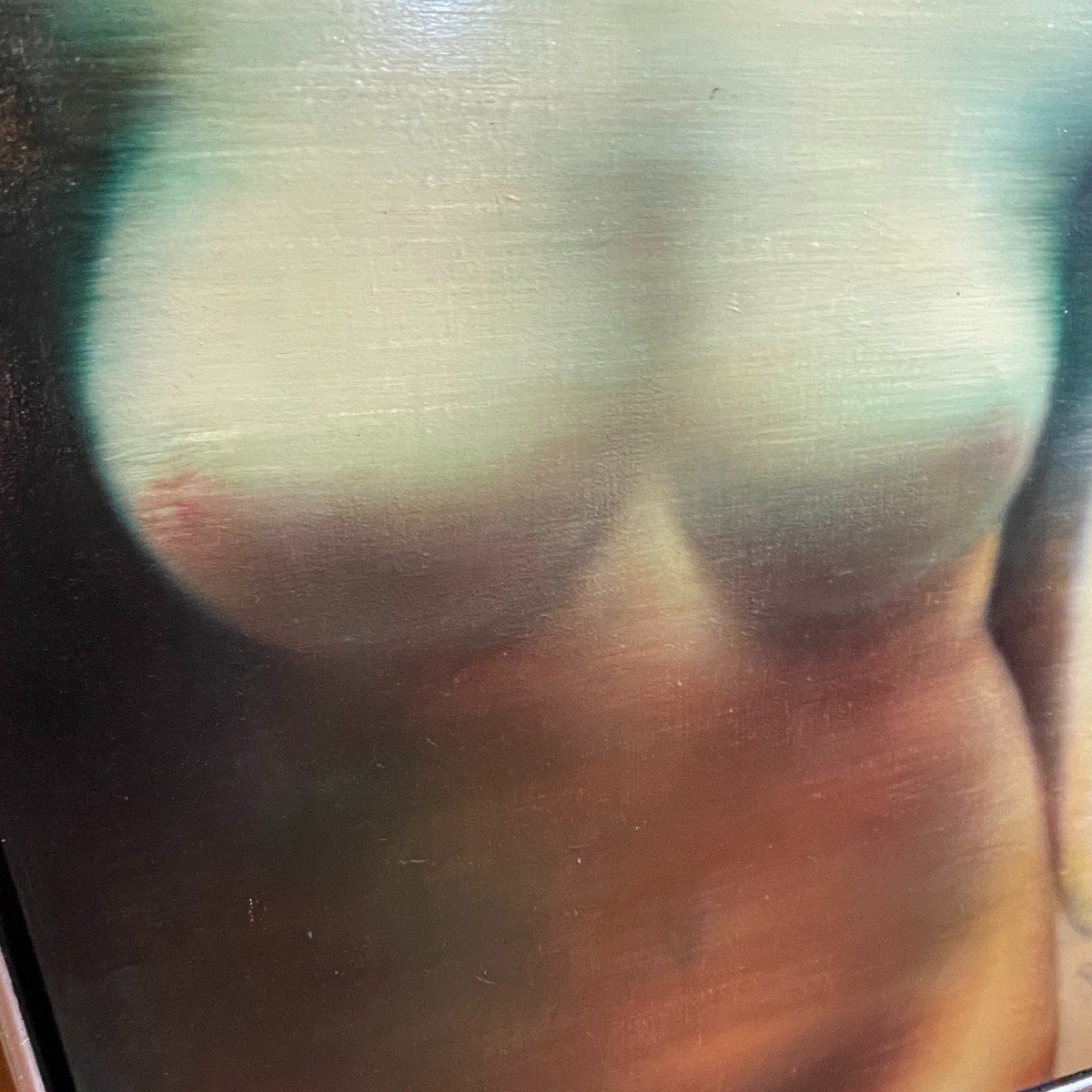 Mackowiak Erwin "nude 1972" Belgian Pop'art & Hyperrealist Painting / Oil On Canvas-photo-3